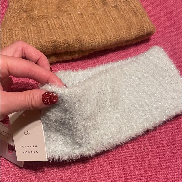 Winter Bundle - Cozy Brown Sonoma Pom-Pom Beanie and Lauren Conrad Headband - Picture 4 of 10